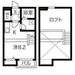 Calm矢田【1階】の間取り