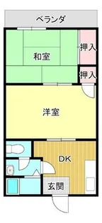 安良グリーンハイツ【107号室】の間取り
