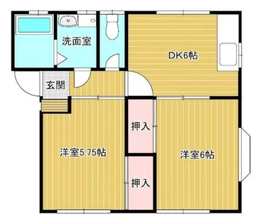 パルコ下陰【201号室】の間取り