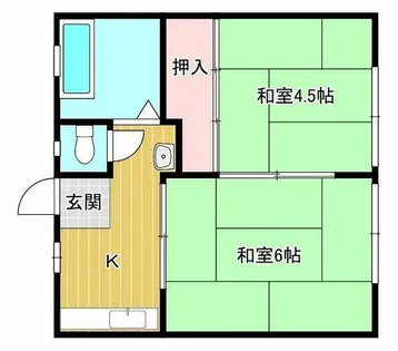 出石ハイツⅢ【O号室】の間取り