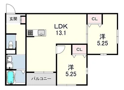 新築プライム神戸垂水【1階】の間取り