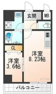 兵庫県尼崎市西本町8丁目【マンション】の間取り