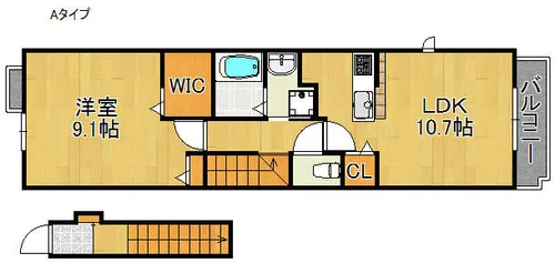 シーサイドナカノ【2階】の間取り