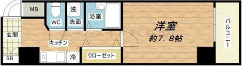サムティ松屋町【8階】の間取り