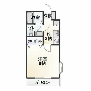 ライフイン・エスタ【201号室】の間取り
