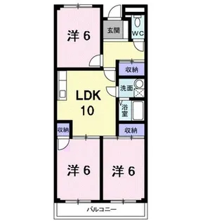 グリーンハイツ芝Ⅱ【2階】の間取り