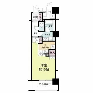 エル・セレーノ上本町レジデンス【9階】の間取り
