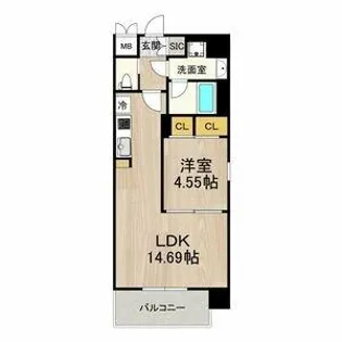 レオングラン本町橋【2階】の間取り