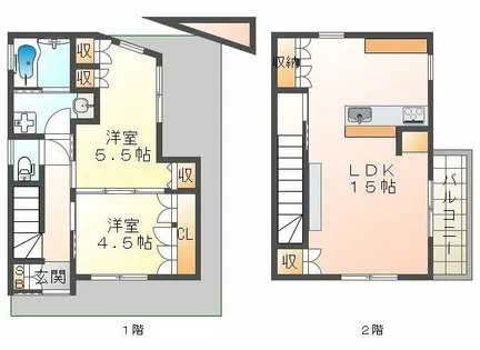 兵庫県神戸市須磨区須磨寺町2丁目【一戸建】の間取り
