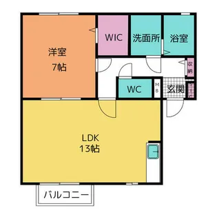 フォンテーヌ A【1階】の間取り