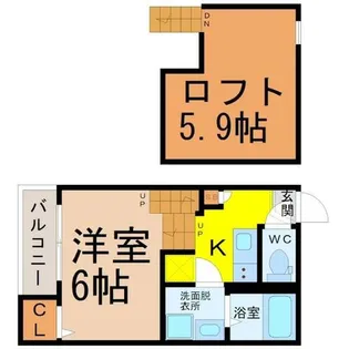 ハーモニーテラス上小田井【1階】の間取り