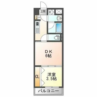 ファステート大阪マジョリティ【1階】の間取り