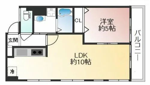 ラムール東二見【2階】の間取り