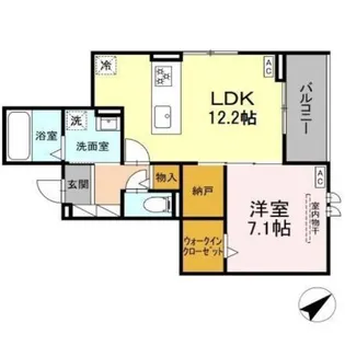 グレイスガーデン赤渋【201号室】の間取り