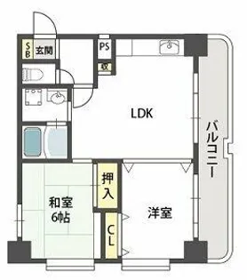 グローリーヨシダ【7階】の間取り
