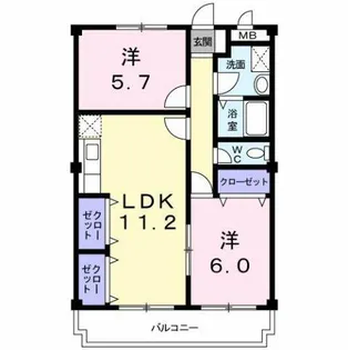 マリッチアロー【2階】の間取り