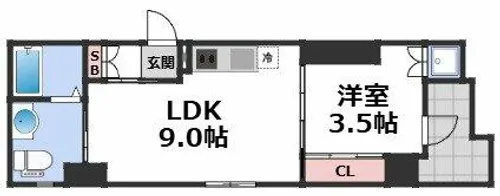 JESUS SQUARE nippombashi【3階】の間取り