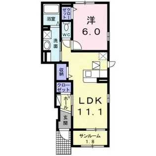 ベル フィオーレ【1階】の間取り