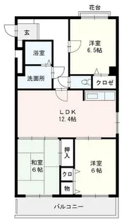 ロジメント生の松原Ⅱ【102号室】の間取り