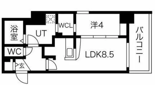 アーバンカーサ蒲生【4階】の間取り