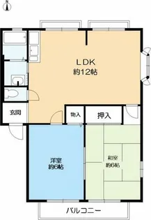 ユーハイツA棟【1階】の間取り