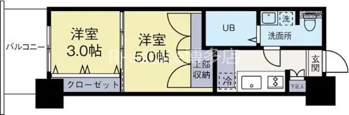 福岡県福岡市東区東浜1丁目【マンション】の間取り
