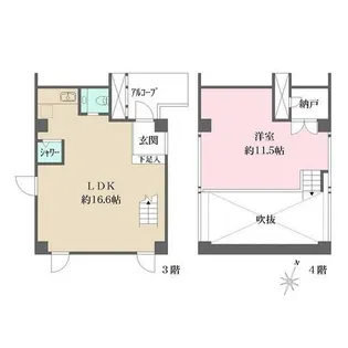 アルコーブ芦屋【304号室】の間取り