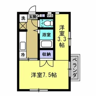 アムール南加木屋【2C号室】の間取り