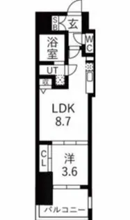 ミラージュパレス本町Depart【2階】の間取り