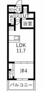 ミラージュパレス本町Depart【14階】の間取り