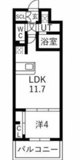 ミラージュパレス本町Depart【14階】の間取り
