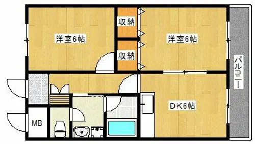あびこスカイハイツ【5階】の間取り