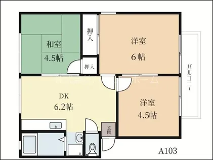 コーポセラヴィ【A103号室】の間取り