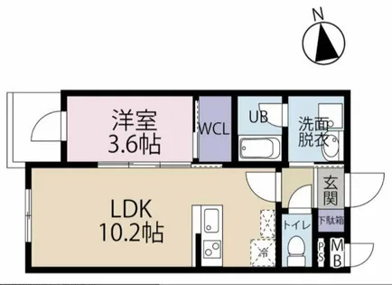 ラ・コルダ中井【1階】の間取り