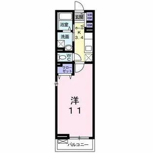 シャイン戸畑【2階】の間取り