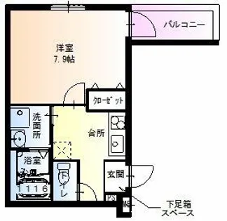 フジパレス新金岡Ⅱ番館【303号室】の間取り