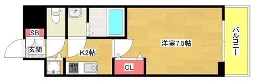 ジアコスモ大阪ベイシティ【3階】の間取り