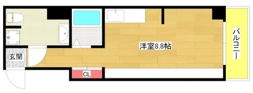 ZERO弁天【801号室】の間取り