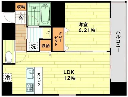 プレジオ天神橋Ⅱ【8階】の間取り
