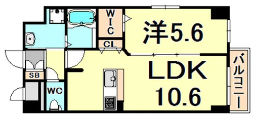 グラドアーレ ミゼ【6階】の間取り