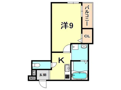 フジパレス西宮戎5番館【1階】の間取り