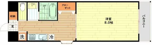 クレア御幣島( クレア みてじま)【3階】の間取り