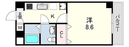 サンシャ3【1階】の間取り