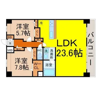 アロームドゥジョア【13階】の間取り