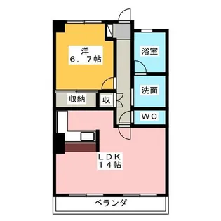 ニッチュウハイツ【4階】の間取り