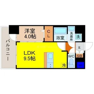 プレサンス新栄ユリシス【9階】の間取り