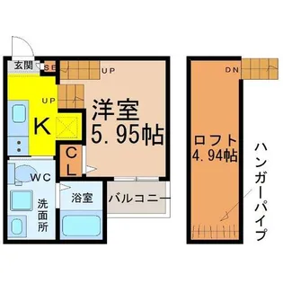 ATLAUS道徳(アトラス道徳)【2階】の間取り