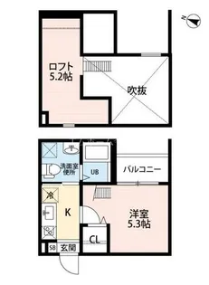 E.S.プレミア【2階】の間取り