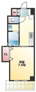 ロジュマン上本町【3階】の間取り