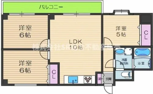 LakiaMaison瓢箪山【3階】の間取り